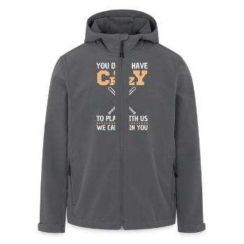 Lustiger Baseball Spruch Baseball Team - Recycelte Männer Softshell-Jacke von Stanley/Stella - Anthrazit - Vorne - AI Model Male 185 light (185cm)