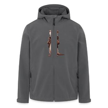 Cooler Otter Mit Lederjacke Illustrationskunst - Recycelte Männer Softshell-Jacke von Stanley/Stella - Anthrazit - Vorne - AI Model Male 185 light (185cm)