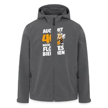40. Geburtstag 40 Jahre Flottes Bienchen Frau - Recycelte Männer Softshell-Jacke von Stanley/Stella - Anthrazit - Vorne - AI Model Male 185 light (185cm)