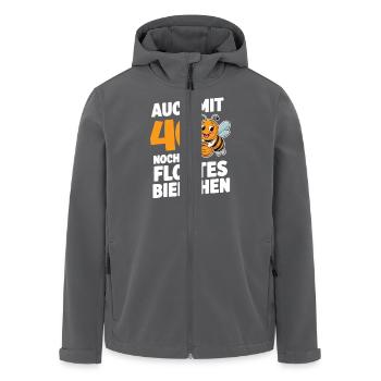 40. Geburtstag 40 Jahre Flottes Bienchen Frau - Recycelte Männer Softshell-Jacke von Stanley/Stella - Anthrazit - Vorne - AI Model Male 185 light (185cm)