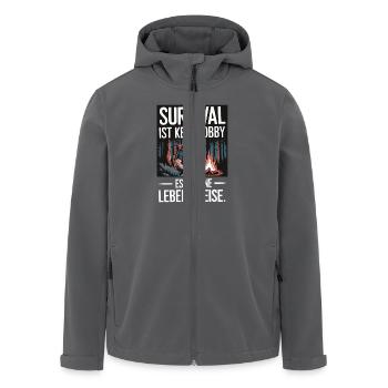 Survival ist kein Hobby es ist eine Lebensweise - Recycelte Männer Softshell-Jacke von Stanley/Stella - Anthrazit - Vorne - AI Model Male 185 light (185cm)