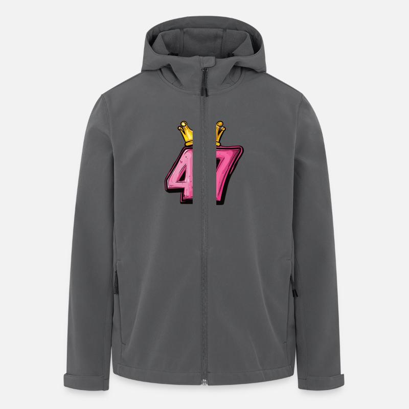 47 Number Crown - Men’s Recycled Softshell Jacket by Stanley/Stella - anthracite