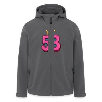58 Zahl Krone - Recycelte Männer Softshell-Jacke von Stanley/Stella - Anthrazit - Vorne - AI Model Male 185 light (185cm)