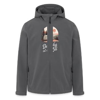 Der Weg ist das Ziel - Recycelte Männer Softshell-Jacke von Stanley/Stella - Anthrazit - Vorne - AI Model Male 185 light (185cm)