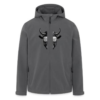 Bulle Kopf Porträt Cool Taurus - Recycelte Männer Softshell-Jacke von Stanley/Stella - Anthrazit - Vorne - AI Model Male 185 light (185cm)