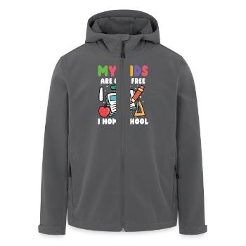 Meine Kinder Sind Sorglos Ich Unterrichte Zu - Recycelte Männer Softshell-Jacke von Stanley/Stella - Anthrazit - Vorne - AI Model Male 185 light (185cm)