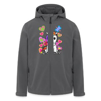Einhorn Einhörner Kinder Kind - Recycelte Männer Softshell-Jacke von Stanley/Stella - Anthrazit - Vorne - AI Model Male 185 light (185cm)