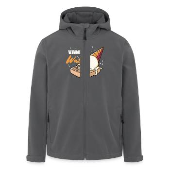 Vanillewaffeln Sirup Frühstückswaffeln - Recycelte Männer Softshell-Jacke von Stanley/Stella - Anthrazit - Vorne - AI Model Male 185 light (185cm)