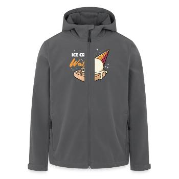 Eiscreme Waffeln Sirup Frühstückswaffeln - Recycelte Männer Softshell-Jacke von Stanley/Stella - Anthrazit - Vorne - AI Model Male 185 light (185cm)
