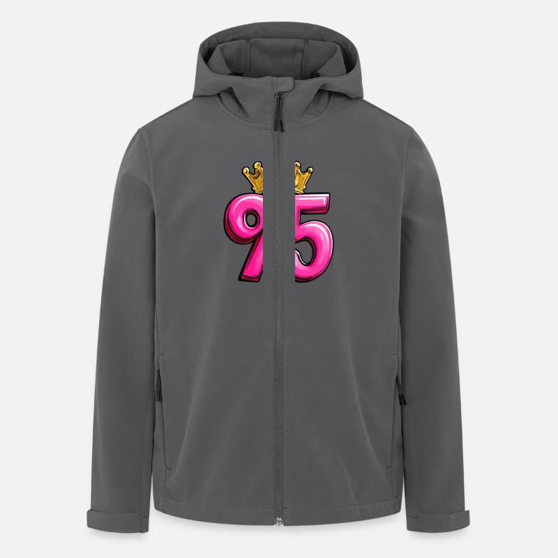 Couronne à 95 chiffres - Veste softshell homme en polyester recyclé Stanley/Stella - charbon