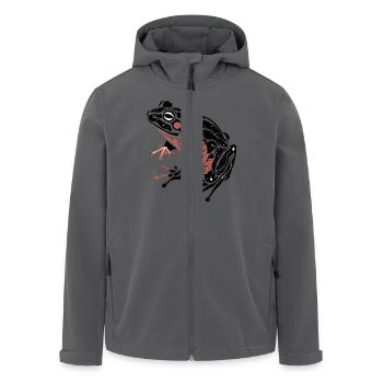 GRENOUILLE - Veste softshell homme en polyester recyclé Stanley/Stella - charbon - Devant - AI Model Male 185 light (185cm)
