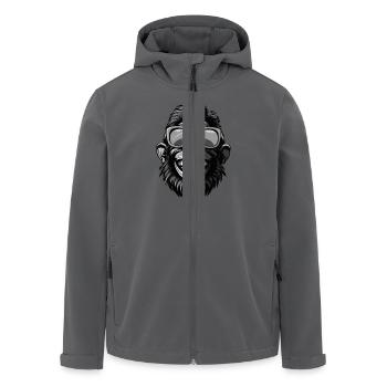 Gorilla Kopf Porträt Lustig Party - Recycelte Männer Softshell-Jacke von Stanley/Stella - Anthrazit - Vorne - AI Model Male 185 light (185cm)