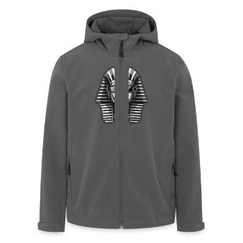 Pharao Totenkopf Cool - Recycelte Männer Softshell-Jacke von Stanley/Stella - Anthrazit - Vorne - AI Model Male 185 light (185cm)