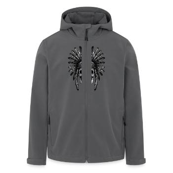 Apache Totenkopf Indianer - Recycelte Männer Softshell-Jacke von Stanley/Stella - Anthrazit - Vorne - AI Model Male 185 light (185cm)