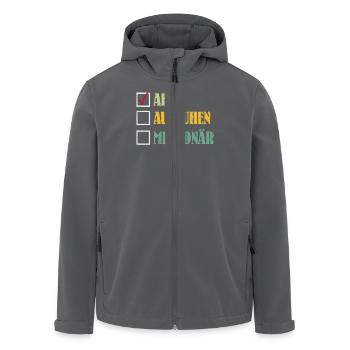 ABI AUSRUHEN MILLIONÄR Abiturient Lustiges - Recycelte Männer Softshell-Jacke von Stanley/Stella - Anthrazit - Vorne - AI Model Male 185 light (185cm)