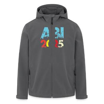 ABI 2025 Abitur Abschluss Lustiges Abiturienten - Recycelte Männer Softshell-Jacke von Stanley/Stella - Anthrazit - Vorne - AI Model Male 185 light (185cm)