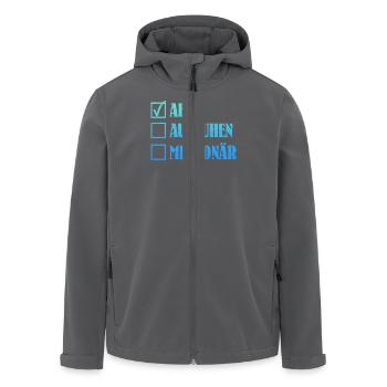 ABI AUSRUHEN MILLIONÄR Abiturient Lustiges - Recycelte Männer Softshell-Jacke von Stanley/Stella - Anthrazit - Vorne - AI Model Male 185 light (185cm)