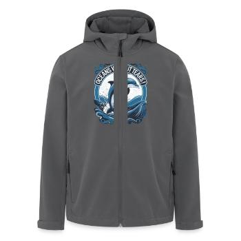 Oceans Without Tears Dolphine - Recycelte Männer Softshell-Jacke von Stanley/Stella - Anthrazit - Vorne - AI Model Male 185 light (185cm)