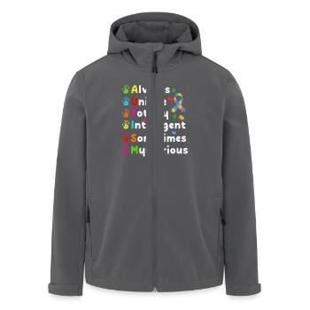 Autismus Autisten - Recycelte Männer Softshell-Jacke von Stanley/Stella - Anthrazit - Vorne - AI Model Male 185 light (185cm)