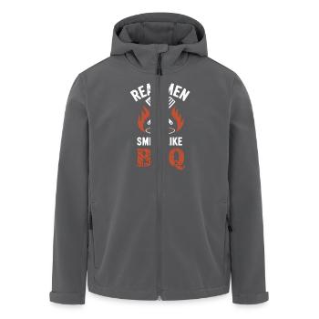 BBQ Meister – Männer riechen nach Grillen - Recycelte Männer Softshell-Jacke von Stanley/Stella - Anthrazit - Vorne - AI Model Male 185 light (185cm)