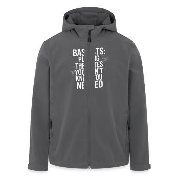 Bass Gitarrist Musiker Gear Funk Rock Jazz - Recycelte Männer Softshell-Jacke von Stanley/Stella - Anthrazit - Vorne - AI Model Male 185 light (185cm)