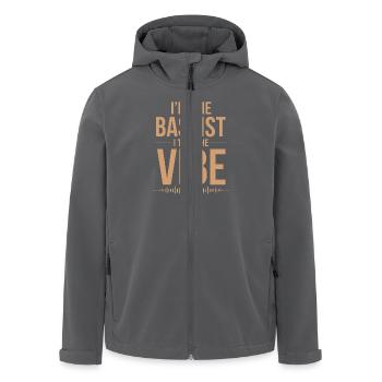 Bass Gitarrist Musiker Gear Funk Rock Jazz - Recycelte Männer Softshell-Jacke von Stanley/Stella - Anthrazit - Vorne - AI Model Male 185 light (185cm)