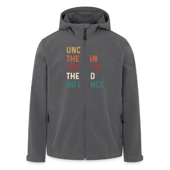 Uncle The Man The Myth The Bad Influence - Recycelte Männer Softshell-Jacke von Stanley/Stella - Anthrazit - Vorne - AI Model Male 185 light (185cm)