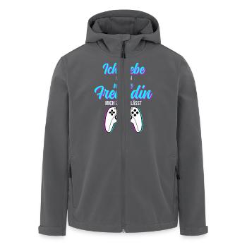 Gaming Valentin - Recycelte Männer Softshell-Jacke von Stanley/Stella - Anthrazit - Vorne - AI Model Male 185 light (185cm)