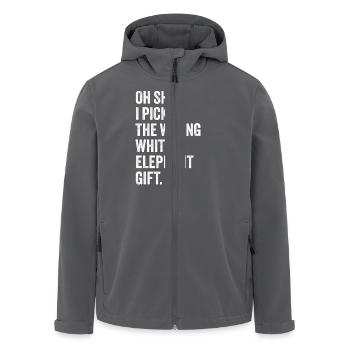 wrong white elephant gift haha wie - Recycelte Männer Softshell-Jacke von Stanley/Stella - Anthrazit - Vorne - AI Model Male 185 light (185cm)