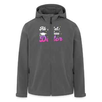 Doktortitel AB JETZT FRAU DOCTOR Lustiges - Recycelte Männer Softshell-Jacke von Stanley/Stella - Anthrazit - Vorne - AI Model Male 185 light (185cm)