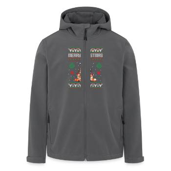 Fuchs Weihnachten Wald - Recycelte Männer Softshell-Jacke von Stanley/Stella - Anthrazit - Vorne - AI Model Male 185 light (185cm)