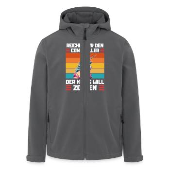Gaming Spruch Zocker Design Gamer - Recycelte Männer Softshell-Jacke von Stanley/Stella - Anthrazit - Vorne - AI Model Male 185 light (185cm)