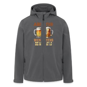 Abitur A BIER TUR WENIGSTENS DIE MAß HAT 1.0 - Recycelte Männer Softshell-Jacke von Stanley/Stella - Anthrazit - Vorne - AI Model Male 185 light (185cm)