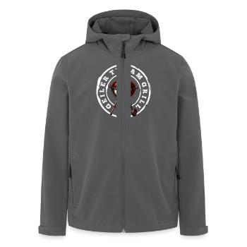 Geiler Typ Am Grill Lustiges Grillen Geschenk Papa - Recycelte Männer Softshell-Jacke von Stanley/Stella - Anthrazit - Vorne - AI Model Male 185 light (185cm)