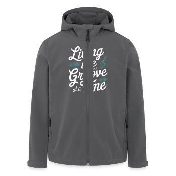 Bass Gitarrist Musiker Gear Funk Rock Jazz - Recycelte Männer Softshell-Jacke von Stanley/Stella - Anthrazit - Vorne - AI Model Male 185 light (185cm)