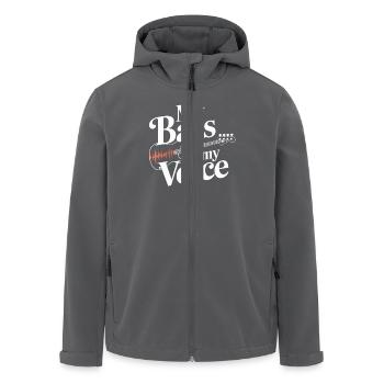 Bass Gitarrist Musiker Gear Funk Rock Jazz - Recycelte Männer Softshell-Jacke von Stanley/Stella - Anthrazit - Vorne - AI Model Male 185 light (185cm)