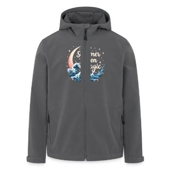 Sommer Hexen Beach Hexe Ästhetische Sonnenmagie - Recycelte Männer Softshell-Jacke von Stanley/Stella - Anthrazit - Vorne - AI Model Male 185 light (185cm)