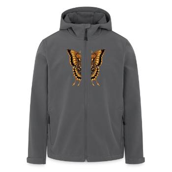 Tiger Schmetterling Fusion Kunstwerk für - Recycelte Männer Softshell-Jacke von Stanley/Stella - Anthrazit - Vorne - AI Model Male 185 light (185cm)