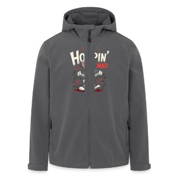 Mürrischer Hase Sarkastisches Tierdesign - Recycelte Männer Softshell-Jacke von Stanley/Stella - Anthrazit - Vorne - AI Model Male 185 light (185cm)