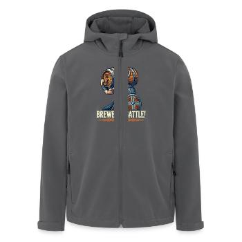Brewed For Battle Viking Warrior Beer Barrel Humor - Recycelte Männer Softshell-Jacke von Stanley/Stella - Anthrazit - Vorne - AI Model Male 185 light (185cm)