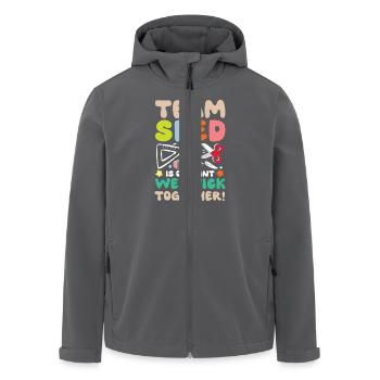 Team SPED Spezielle Bildung Zusammenhalt - Recycelte Männer Softshell-Jacke von Stanley/Stella - Anthrazit - Vorne - AI Model Male 185 light (185cm)