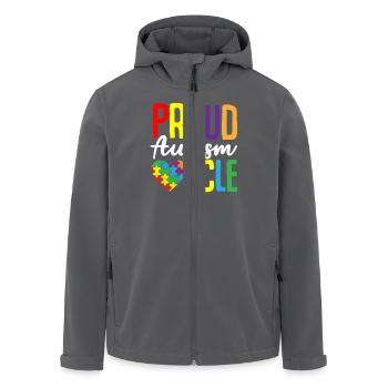 Autismus Puzzle - Stolzer Autismus Onkel - Recycelte Männer Softshell-Jacke von Stanley/Stella - Anthrazit - Vorne - AI Model Male 185 light (185cm)