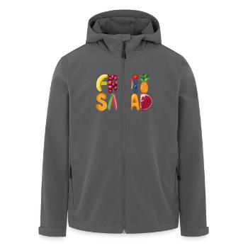 Fruchtiger Spaß Mit Vitaminen Für Jeden Tag - Recycelte Männer Softshell-Jacke von Stanley/Stella - Anthrazit - Vorne - AI Model Male 185 light (185cm)