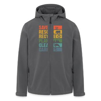 Earth Day - Recycelte Männer Softshell-Jacke von Stanley/Stella - Anthrazit - Vorne - AI Model Male 185 light (185cm)