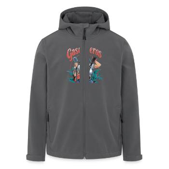 Gasolineros Retro Rockabilly Kunst mit - Recycelte Männer Softshell-Jacke von Stanley/Stella - Anthrazit - Vorne - AI Model Male 185 light (185cm)