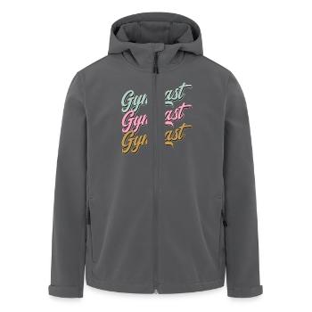 Gymnast Schriftzug für Athleten und - Recycelte Männer Softshell-Jacke von Stanley/Stella - Anthrazit - Vorne - AI Model Male 185 light (185cm)
