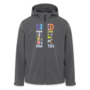 Sonderpädagogik: Fähigkeiten in Behinderungen - Recycelte Männer Softshell-Jacke von Stanley/Stella - Anthrazit - Vorne - AI Model Male 185 light (185cm)