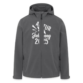 ABITUR JAHRGANG 2025 Abiturienten Lustiges - Recycelte Männer Softshell-Jacke von Stanley/Stella - Anthrazit - Vorne - AI Model Male 185 light (185cm)