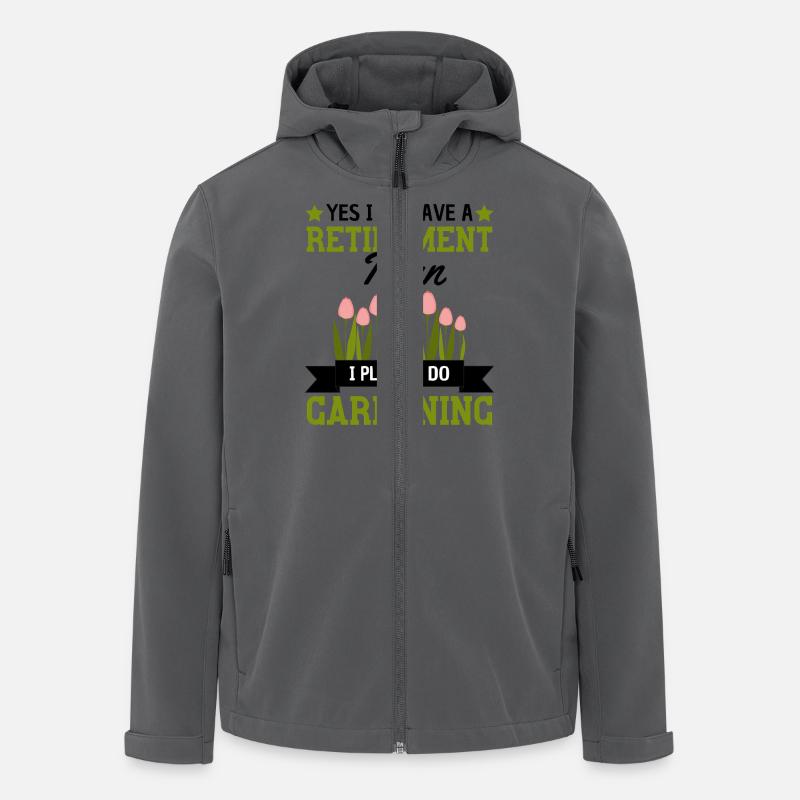 Lustiger Ruhestand Spruch Garten - Recycelte Männer Softshell-Jacke von Stanley/Stella - Anthrazit