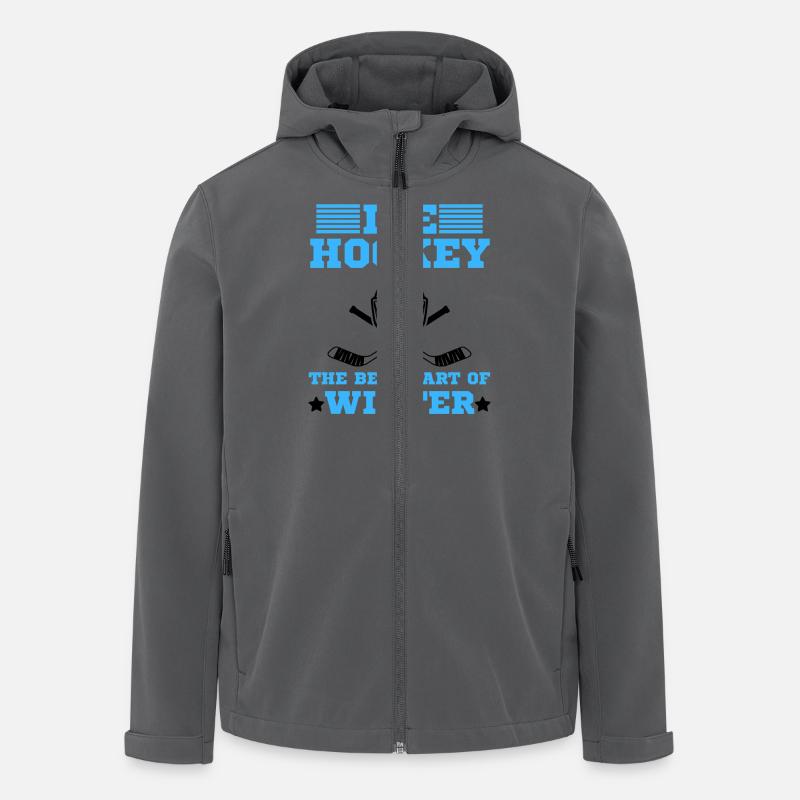 Eishockey Spruch Eishockeyteam Design - Recycelte Männer Softshell-Jacke von Stanley/Stella - Anthrazit